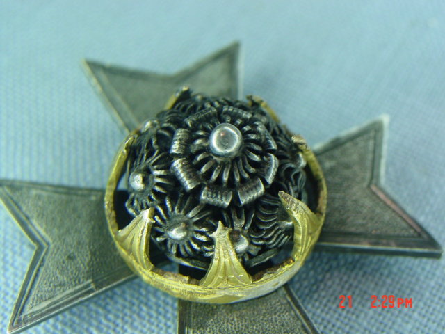 Antique Formee Banchee Rhodian Maltese Cross Brooch Pin