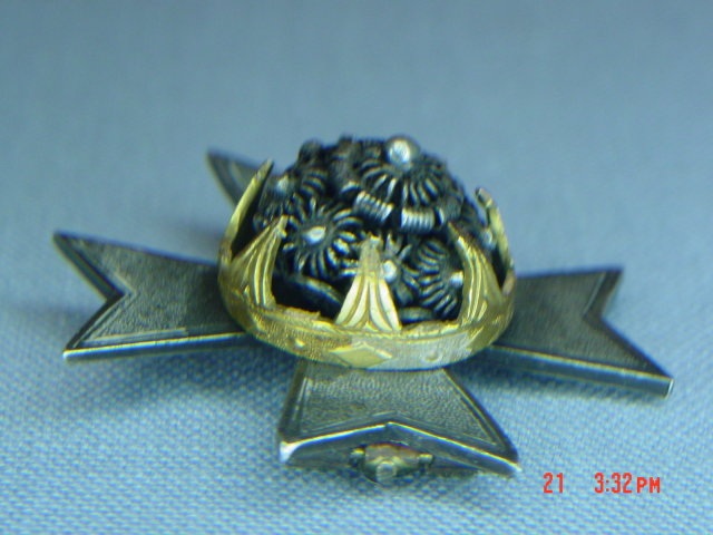 Antique Formee Banchee Rhodian Maltese Cross Brooch Pin