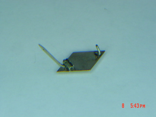 Antique 10K Masonic Compass Square Pin