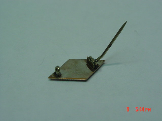 Antique 10K Masonic Compass Square Pin