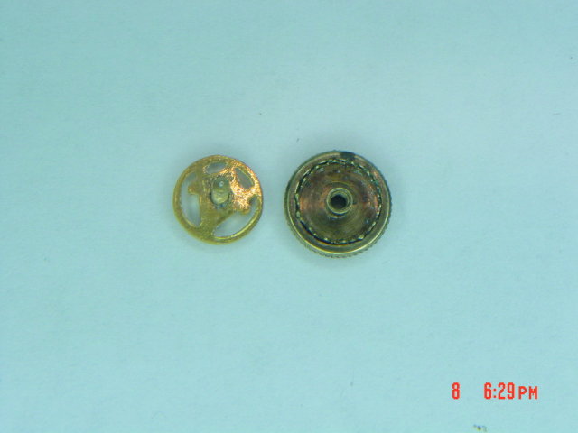 10K Masonic Compass Square Screw Back Lapel Pin