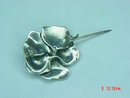 Antique Sterling Blue Enamel Pansy Pin