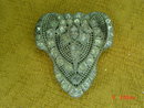 Antique Pot Metal Rhinestone Fur Dress Clip