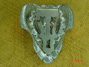 Antique Pot Metal Rhinestone Fur Dress Clip