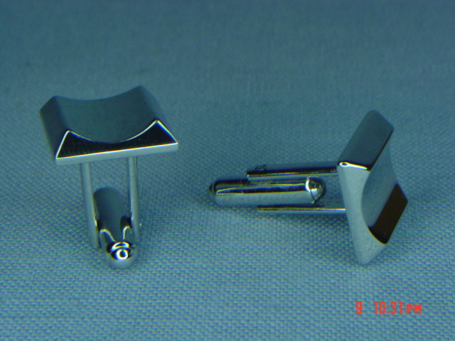 Vintage Hickok Modernistic Silvertone Cufflinks