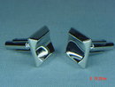 Vintage Hickok Modernistic Silvertone Cufflinks