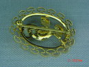 14K G.F. Oval Opal Flower Pin