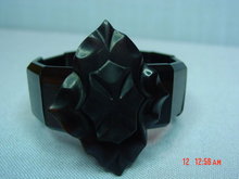 Dark Tortoise Rootbeer Celluloid Stretch Bracelet