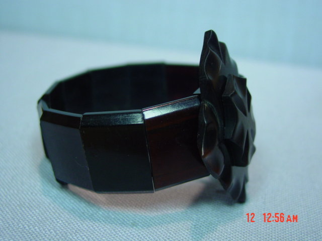 Dark Tortoise Rootbeer Celluloid Stretch Bracelet