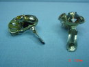 Vintage Orange Rhinestone Clip Earrings