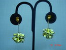 Yellow Enamel Flower Dangle Clip Earrings