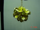 Yellow Enamel Flower Dangle Clip Earrings