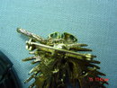 Vintage ART Pine Branch Pine Cone Bell Pin