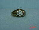 Vintage 417 10K CZ Flower Ring Size 9