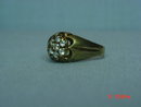 Vintage 417 10K CZ Flower Ring Size 9