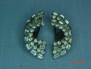 Vintage Clear Rhinestone Clip Earrings
