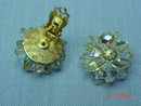 Vintage Crystal Bead Clip Earrings
