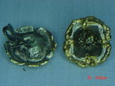 Two Tone Flower Clip Earrings Signed ART
