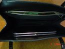 Vintage Large JR Florida USA Black Vinyl Alligator Handbag