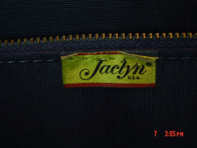 Vintage Navy Blue Vinyl Handbag Purse