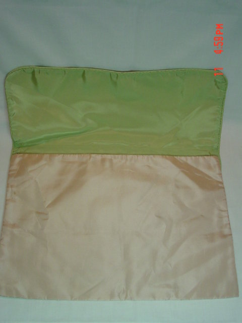 Pale Pink & Green Hosiery or Handkerchief Bag Holder