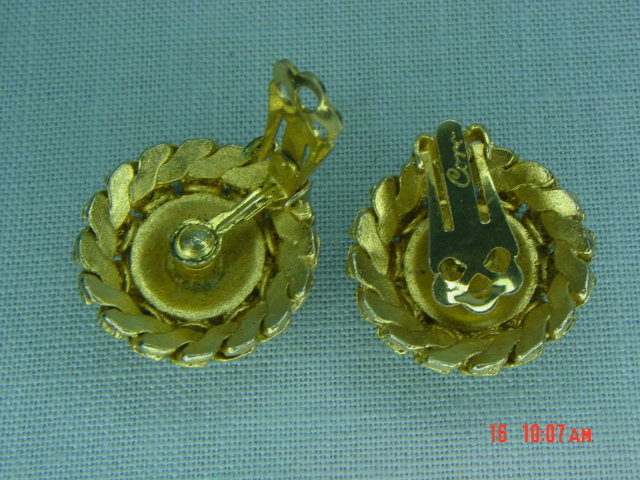 Coro Goldtone Ball Clip Earrings