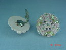 Vintage Pink Carved Celluloid Clip Earrings