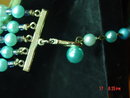 Vintage 5 Strand Blue Bead Japan Necklace