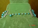 Vintage 5 Strand Blue Bead Japan Necklace