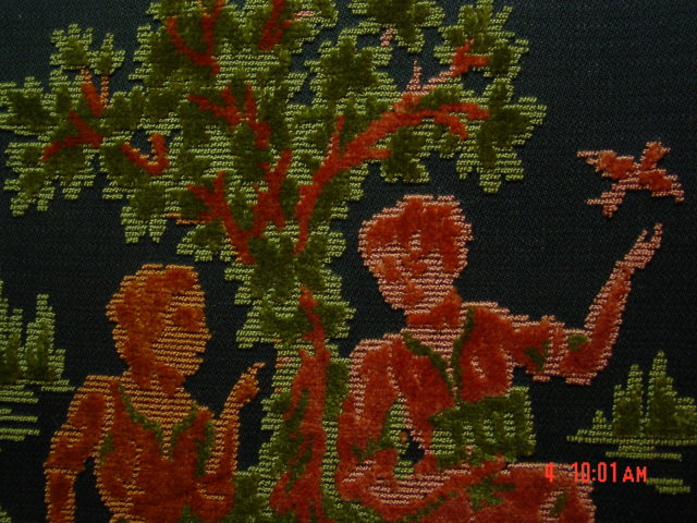 Vintage Raised Velvet Figural Tapestry Purse by Alma-Ide