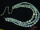 Vintage 3-Strand AB Crystal Bead Necklace