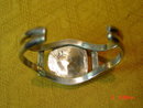 Signed Sterling Silver & Turquoise Cuff Bracelet