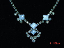 Blue Rhinestone Necklace