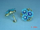 Avon Blue Forget-Me-Not Flower Clip Earrings