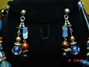 Blue Lapis Sterling Silver Necklace & Pierced Earrings by Cynthia Jean