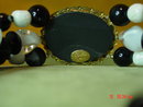 MOP Checkerboard Oval Choker Necklace & Pierced Earrings by Cynthia Jean