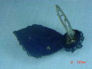 Celluloid Art Nouveau Black Flower Dress Clip