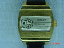 1970 Goldtone Cimier Digital Mechanical Jump Hour Wrist Watch