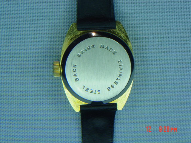 1970 Goldtone Cimier Digital Mechanical Jump Hour Wrist Watch