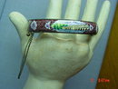 Antique Iran Scenic Enameled Hinged Bracelet