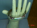 Antique Iran Scenic Enameled Hinged Bracelet