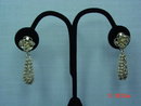 Antique Sterling Silver Filigree Flower Screwback Earrings