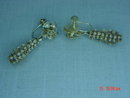 Antique Sterling Silver Filigree Flower Screwback Earrings