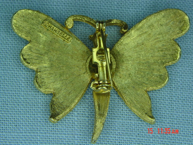 Gold Mamselle Butterfly Brooch