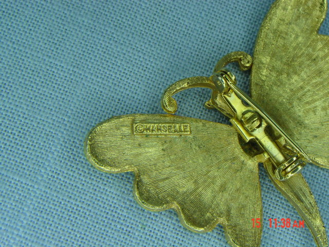 Gold Mamselle Butterfly Brooch