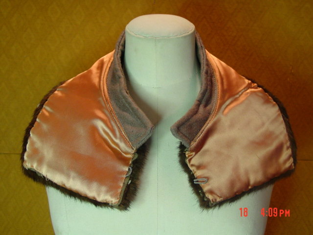 Vintage Dark Brown Mink Collar