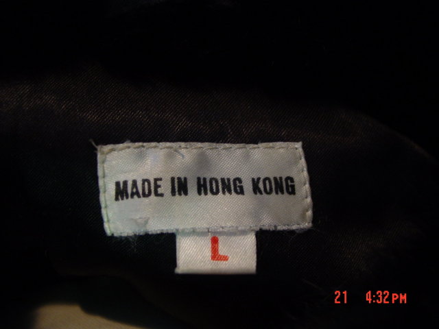 Vintage Hong Kong Black Rabbit Fur Jacket Size Large