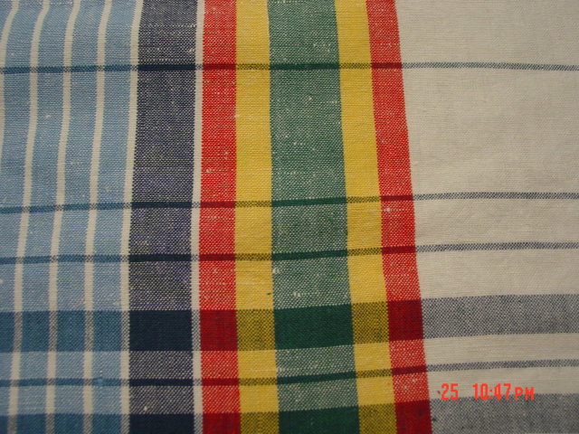 Czechoslovakia Plaid Linen Tablecloth