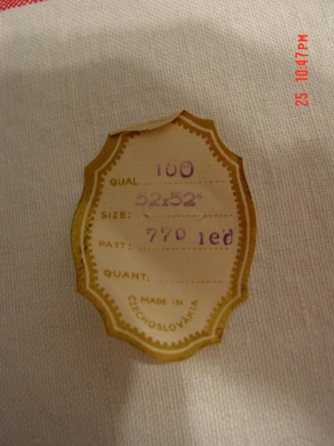 Czechoslovakia Plaid Linen Tablecloth