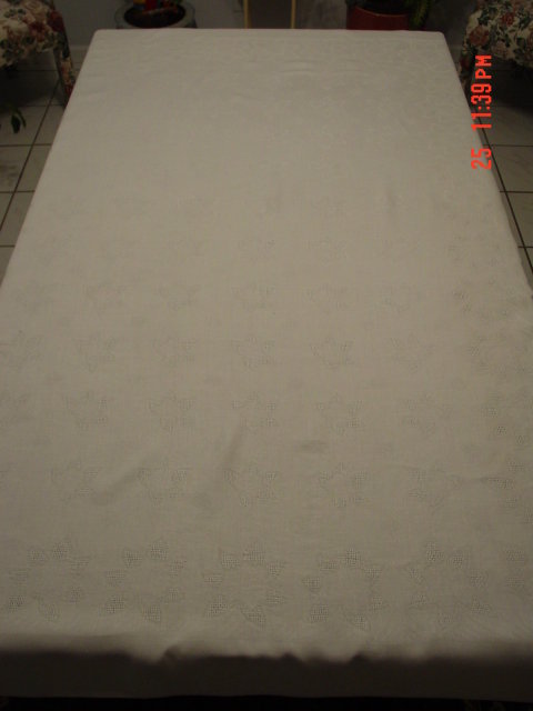 76x57 Damask Linen Tablecloth